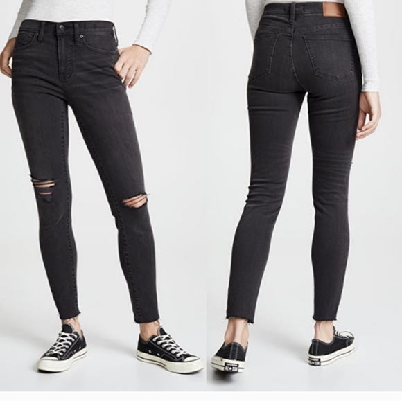 Madewell Denim - Madewell black distressed jeans sz29